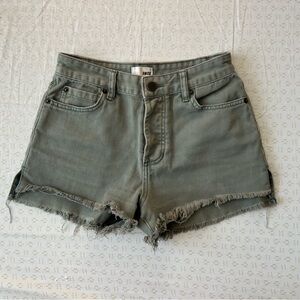 Amuse Society Green Jean Shorts